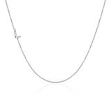Necklace Letter For Ladies In 14K White Gold