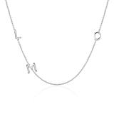 14K White Gold Chain For Ladies With 3 Letters