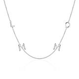 Necklace Letters For Ladies In 14K White Gold