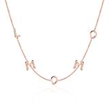 14K Rose Gold Chain For Ladies With 5 Letters