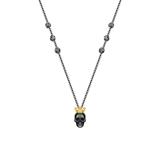 Iconic Necklace With Skull In Stainless Steel, Ip Black
