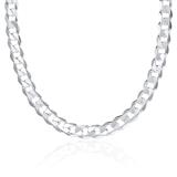 Sterling Silver Chain: Curb Chain Silver 8mm
