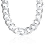 Sterling Silver Chain: Curb Chain Silver 17mm
