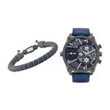 Vigor Set With Men's Watch And Bracelet, Dark Blue