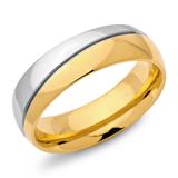 Stainless Steel Ring Gold Plated 6mm Wide