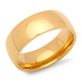 Ring Stainless Steel Gold Plated 8mm