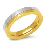Edelstahl-Ring 4,5 mm breit gold silber