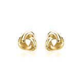 Knot Ear Studs For Ladies Made Of 925 Silver, Gold Plated