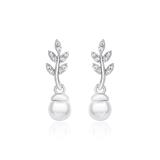 925 Silver Earrings With Pearls And Zirconia