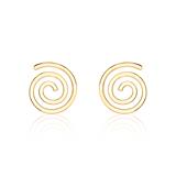 Spiral Shaped Earrings Made Of Gold-Plated 925 Silver