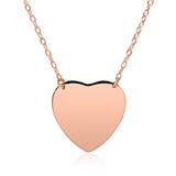 Heart Chain Engravable In Rose Gold-Plated Sterling Silver