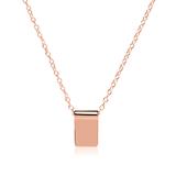 Engravable Sterling Silver Rose Gold-Plated Chain