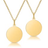 Necklace With Double Gold-Plated Silver Pendant