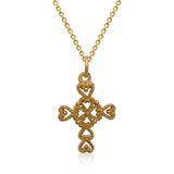 Silver Necklace Gold Plated Cross Pendant