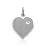 Sterling Silver Pendant Heart-Shaped Zirconia