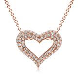 Rose Gold Plated Necklace With Heart Pendant
