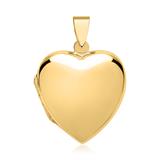 Large Heart Locket Gold Plated Polished