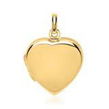 Polished Heart Locket Silver Gold Plated