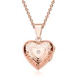 Necklace With Rose Gold Plated Heart Locket