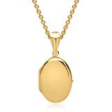 Necklace With Oval Locket Silver Gold Plated
