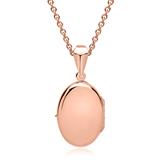 Necklace With Oval Locket Rose Gold Plated