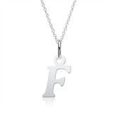 Necklace With Pendant F Made Of Sterling Silver