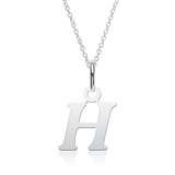 Character Necklace H Made Of Sterling Silver