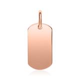Engraving Pendant In Sterling Sterling Silver Rose Gold Plated