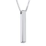 Necklace with engravable sterling silver pendant
