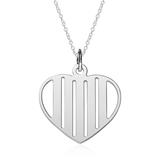 Engravable Chain Heart From 925 Sterling Silver
