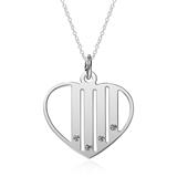 Heart Chain Made Of 925 Silver, Engravable