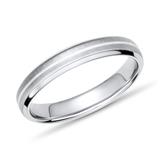 Moderner Ring Titan mit Einlage Silber 4mm breit