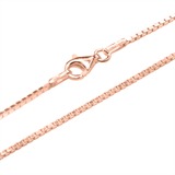 Venetian Necklace 1,2 mm 925 Silver Rose Gold Plated
