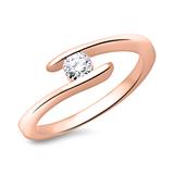 14ct Red Gold Engagement Ring With Stone 0,25ct