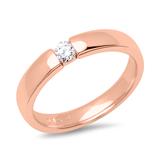 Engagement Ring 14ct Red Gold With Diamond 0,1ct