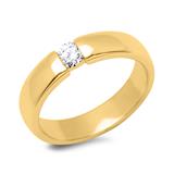 Yellow Gold Engagement Ring 14ct With Diamond 0,25ct