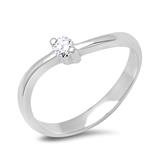 18ct White Gold Engagement Ring With Diamond 0,05ct