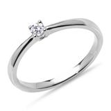 Engagement Ring In 14K White Gold With Brilliant-Cut Diamond, Lab-Grown