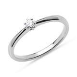 Engagement Ring 14ct White Gold 0,10ct Diamond