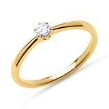 Diamond Engagement Ring 0,15ct 14ct Yellow Gold
