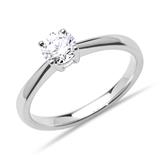 14ct White Gold Engagement Ring Diamond 0,50 Hoops