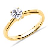 Engagement Ring In 14K Gold With Diamond, 0,50 Ct.