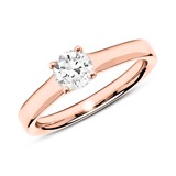 Solitaire Ring In 18ct Rose Gold With Diamond 0,50 ct.