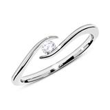 Ring In 18ct White Gold With Diamond 0,10 ct.