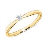 18ct Gold Ring With Diamond 0,05 ct.