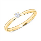 Ring aus 750er Gold mit Diamant 0,10 ct.