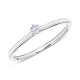 18ct White Gold Ring With Diamond 0,05 ct.