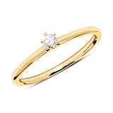 Ring Of 14ct Gold With Diamond 0,10 ct.