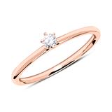 14ct Rose Gold Engagement Ring With Diamond 0,10 ct.
