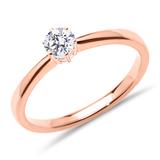 Solitaire Ring In 14K Rose Gold With Brilliant-Cut Diamond, Lab-Grown